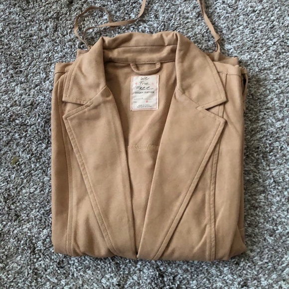 ✨ SALE Free People Savanna Vegan Suede Jacket Beige - Picture 4 of 6